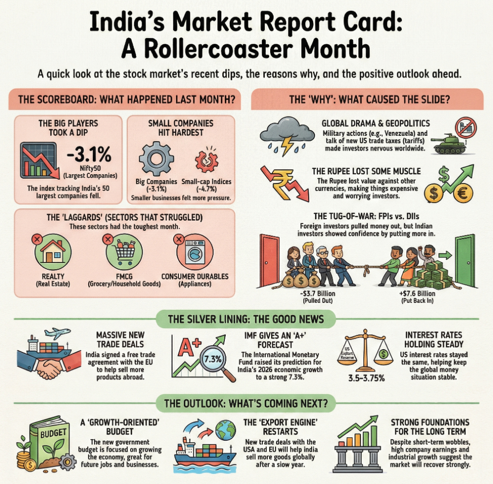 Infographic for The Month That Was: January 2026. The key points are also in the text of this post.